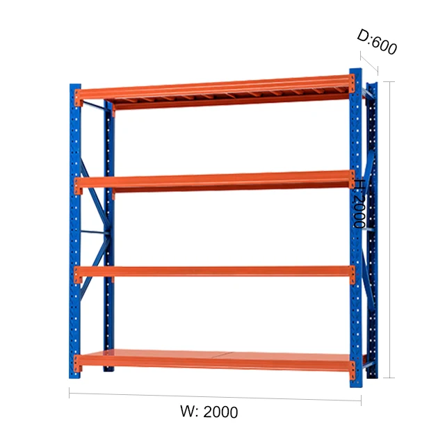 Middle Duty Boltless Warehouse Factory Steel Rack Hs Code Light Middle Duty Metal Storage Rack