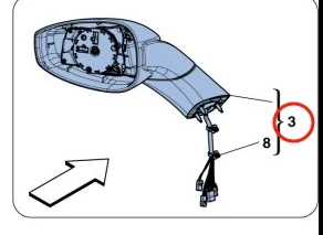 Auto Rearview Mirror Assembly For Ferrari 488 GTB Spider 87012710 Original Used Hight Quality Plastic Right Wing Mirror Assembly details