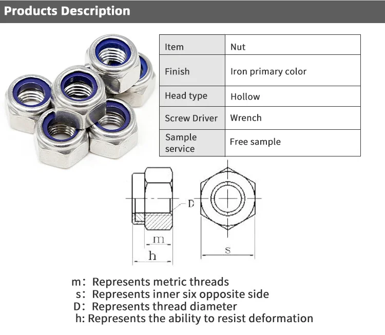 Din985 Galvanized Grade 4,Grade8 Grade10 Stainless Steel 304 A2-70 Hex ...
