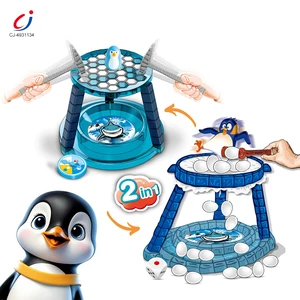 Chengji Fun Kids Board Game Sensory Social Ties Cartoon Animal Design 2in1 Dont Drop Balls penguin Breaking Ice Plastic Toy