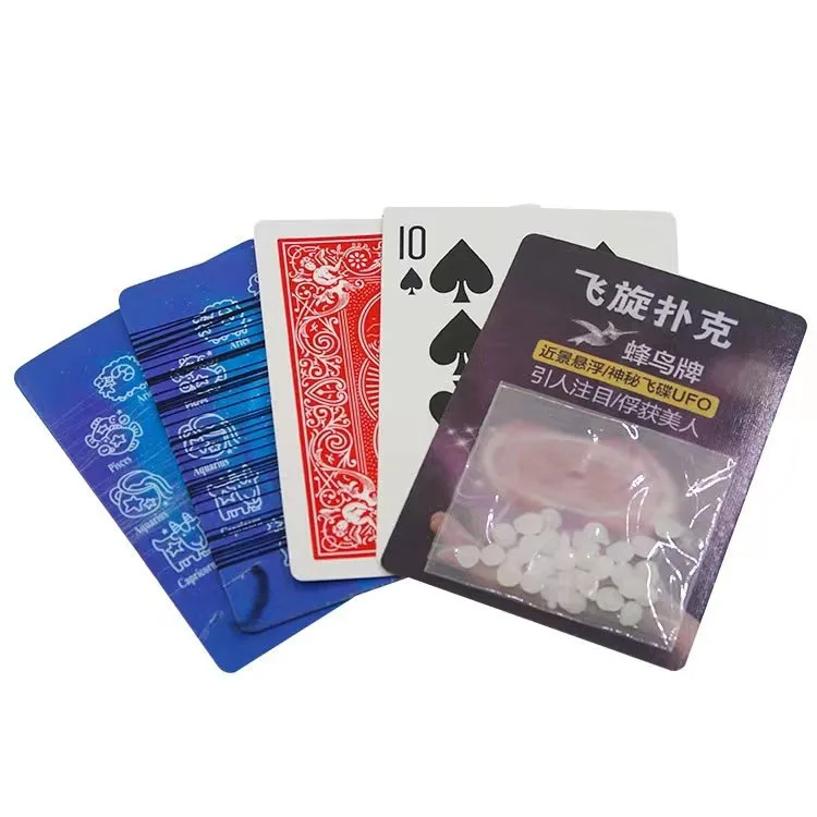 Stage Magic Trick Flying Card Floating Cards Magic Tricks Levitation Poker Game Toy
