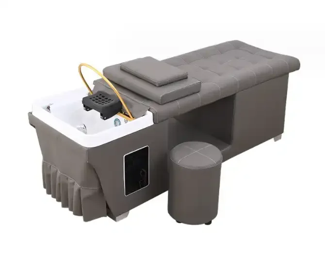 Профессиональная Парикмахерская Удобная лежа спа-кровать для мытья с циркуляцией воды оборудование парикмахерской шампунь стул моющий блок