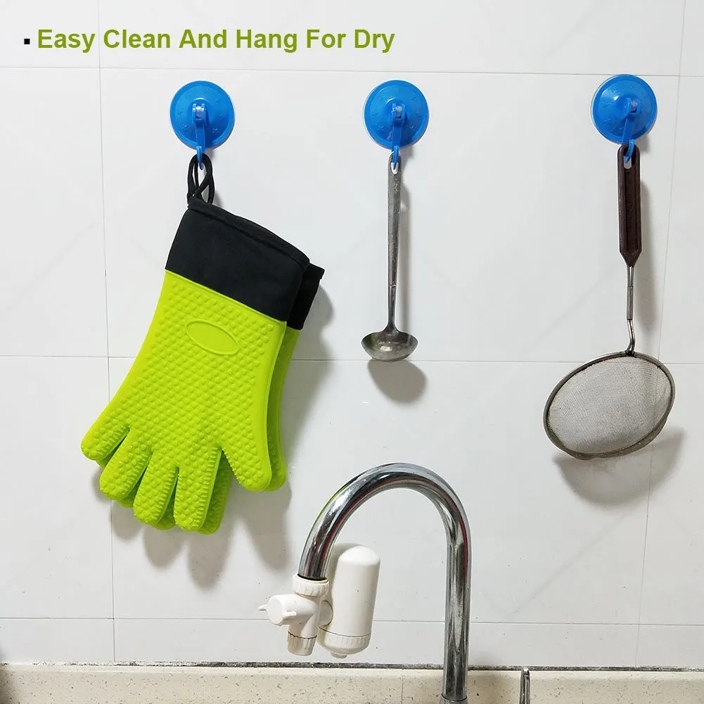 Custom Wholesale Silicone Heat-Resistant Gloves Cooking BBQ Cotton Kitchen Microwave Mittens Oven Glove Heat Resistant Gloves manufacture