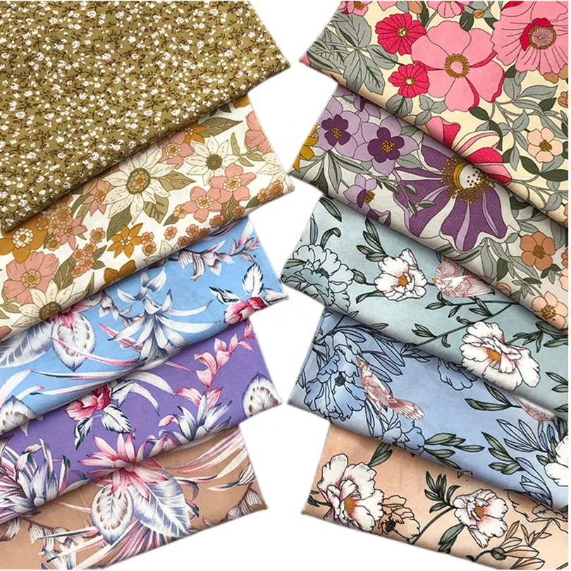 Оптовая продажа тропический дизайн хлопчатобумажная вискозная ткань для рубашек с