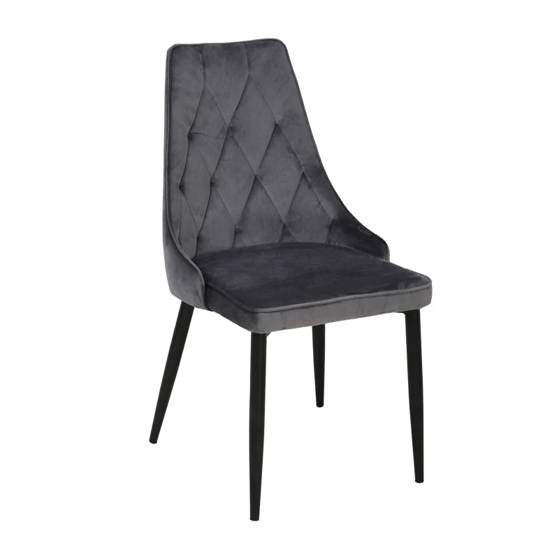 Simple Style Velvet Chair Dining Room French Contemporary Dining Chairs Metal Frame Wholesale