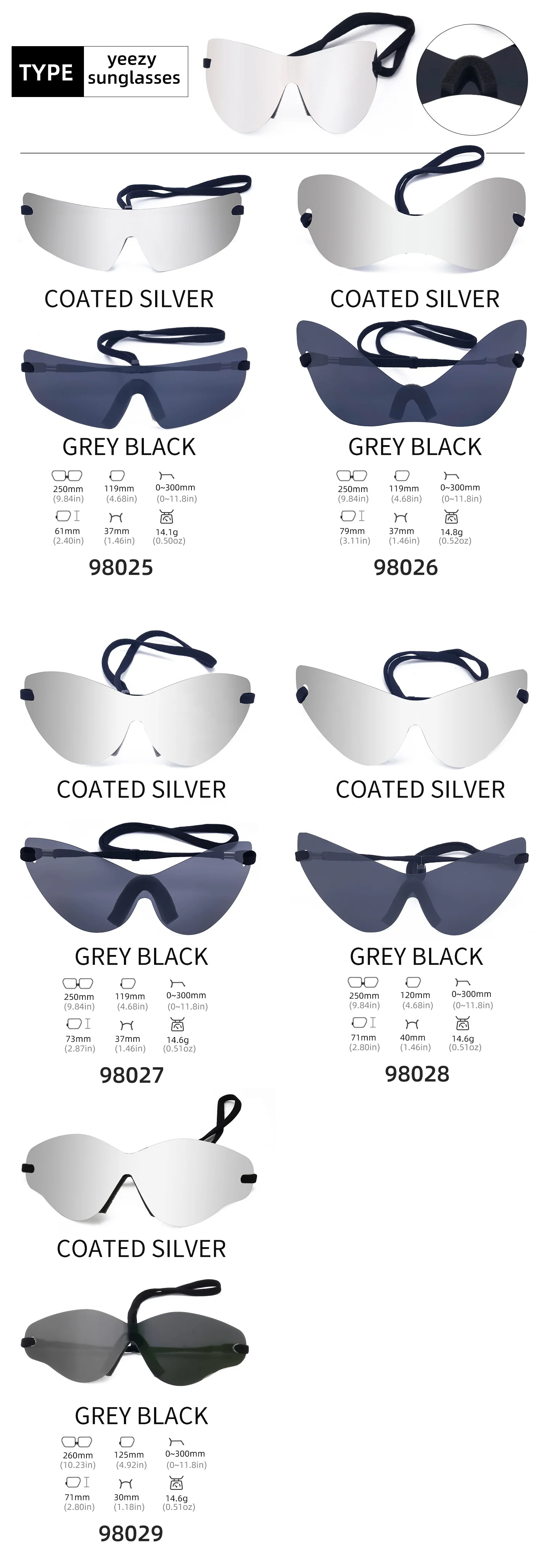 Kanye West Yzy Y2K Sunglasses - Futuristic & UV400 Protected