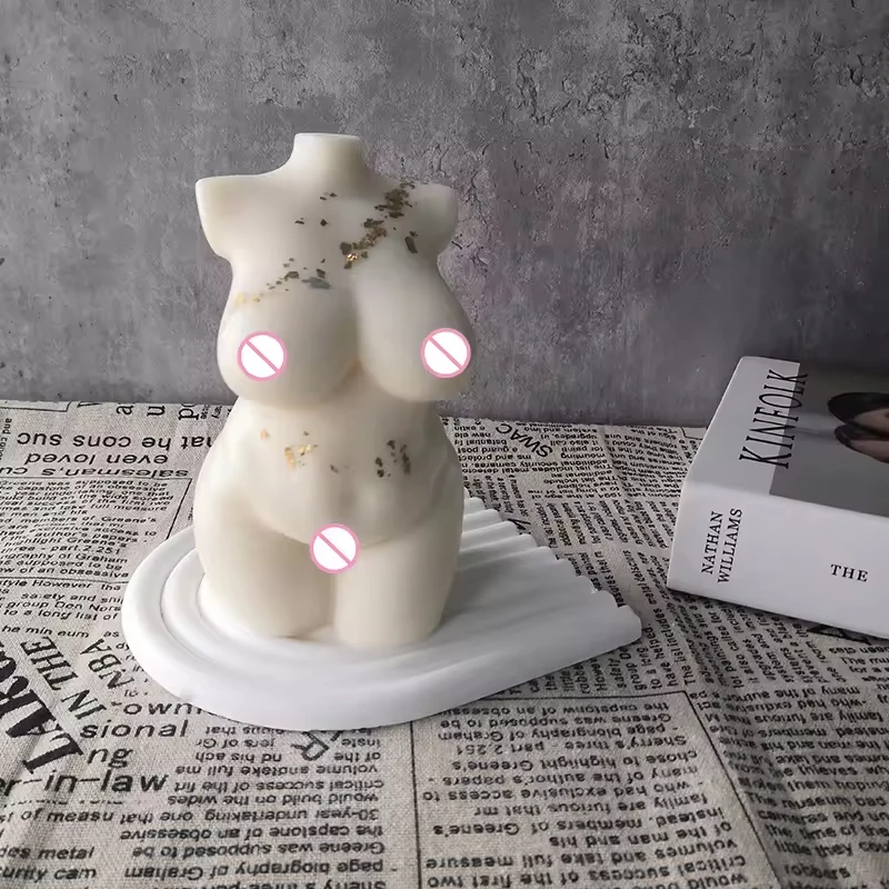 C-081  Custom Colors Large Size 14cm Female Lady Torso Sculpture  Candles Art Human Woman Nude Body Shape Scented Candle