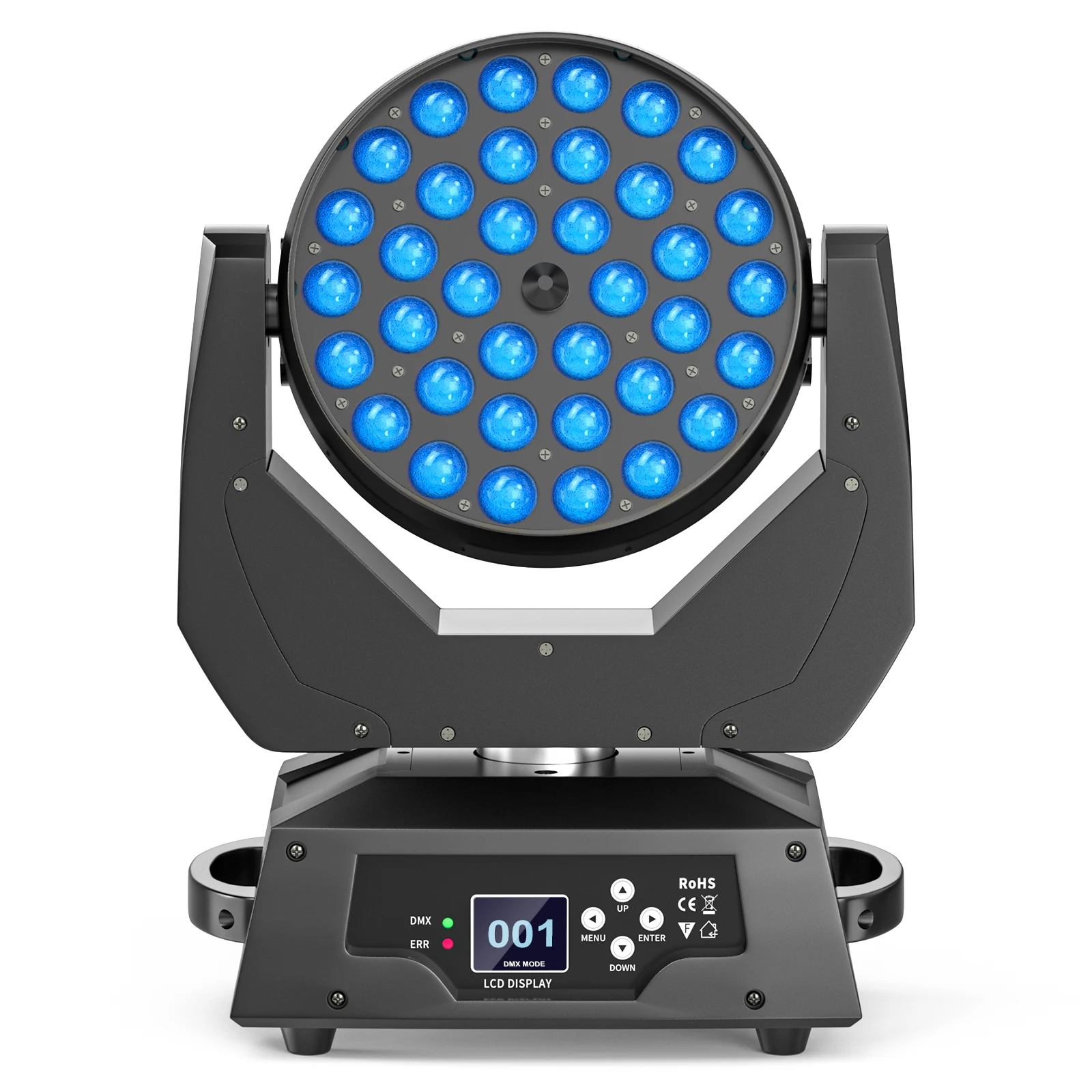 Led Moving Head Wash Zoom 36x18W Rgbw Stage Light 4in1 Dyeing Effect Dmx Controller HD Touch Screen Professional Wedding Dj_voghion.com