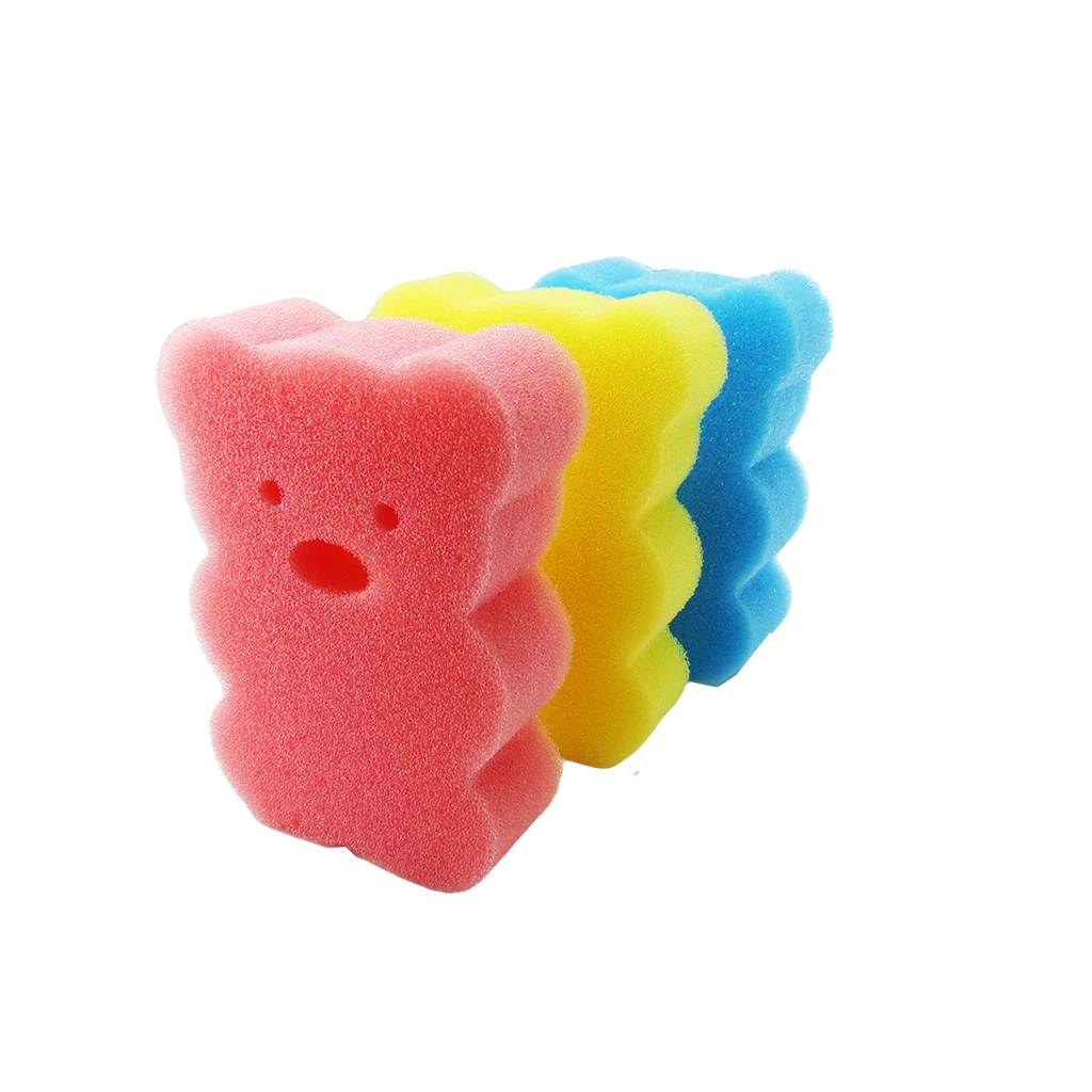 funny bear shape bath ball design bath shower sponge baby bath