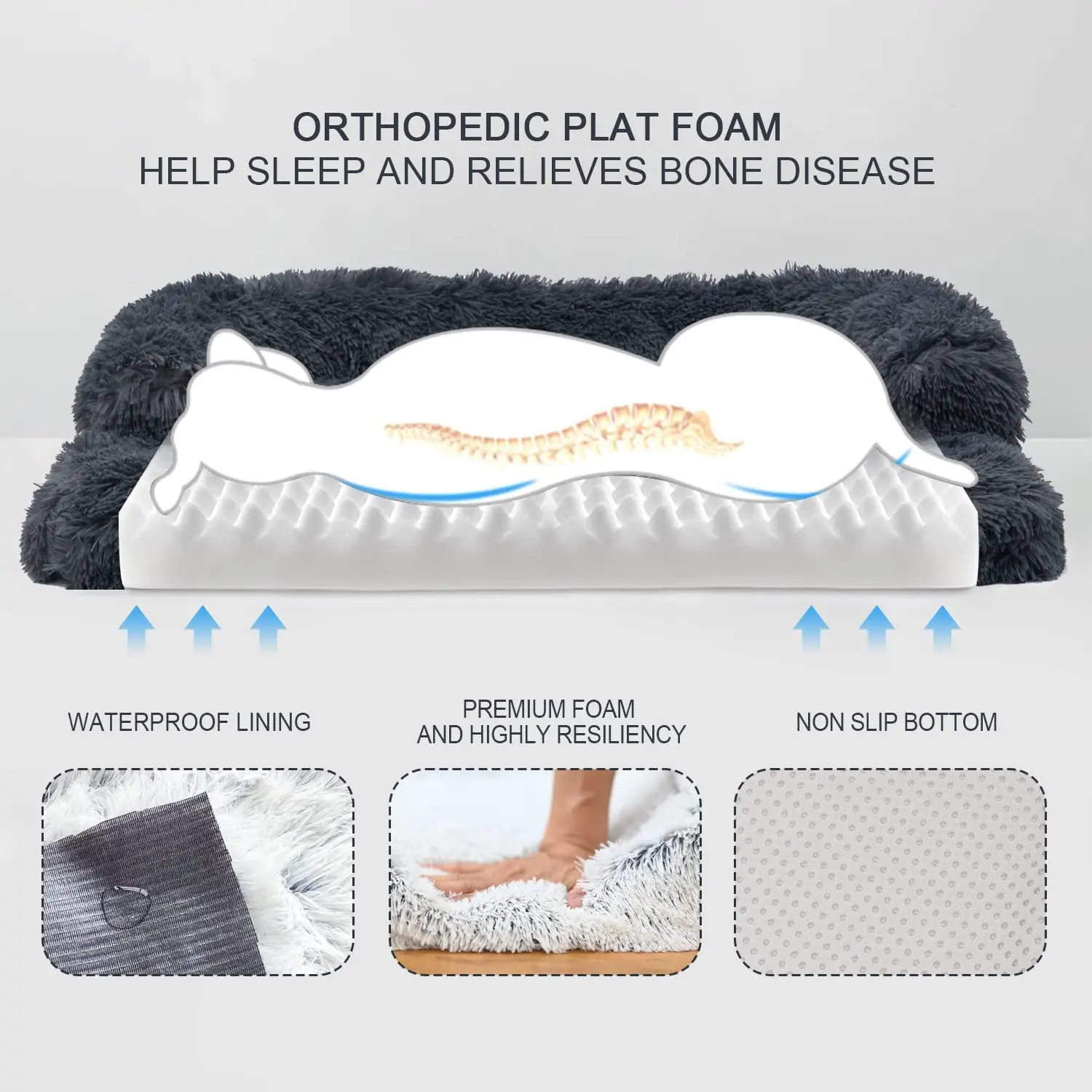 Removable Easy Clean Memory Foam Dog Bed Orthopedic Buy Memory Foam