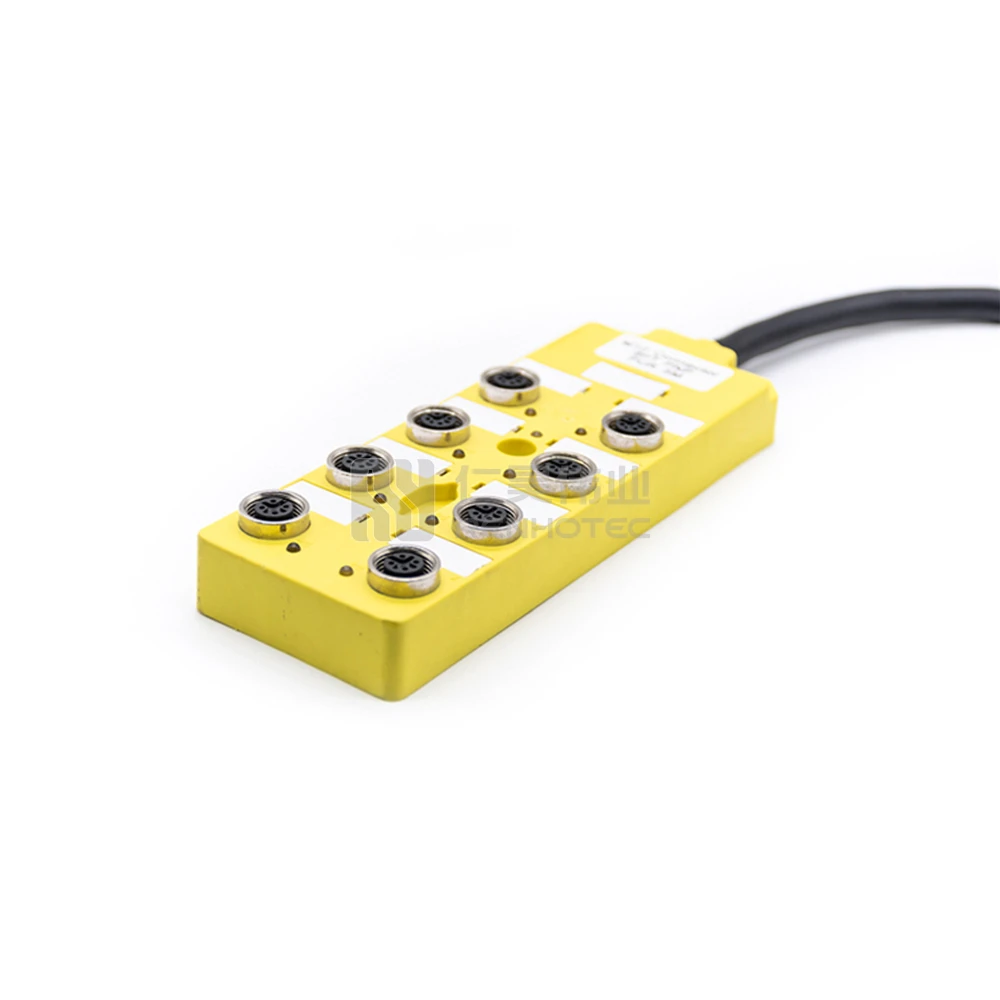 Murr M12 Distribution Block 5Pin a Coding Female 8 Port 8 Way Power Distribution Connector Cable