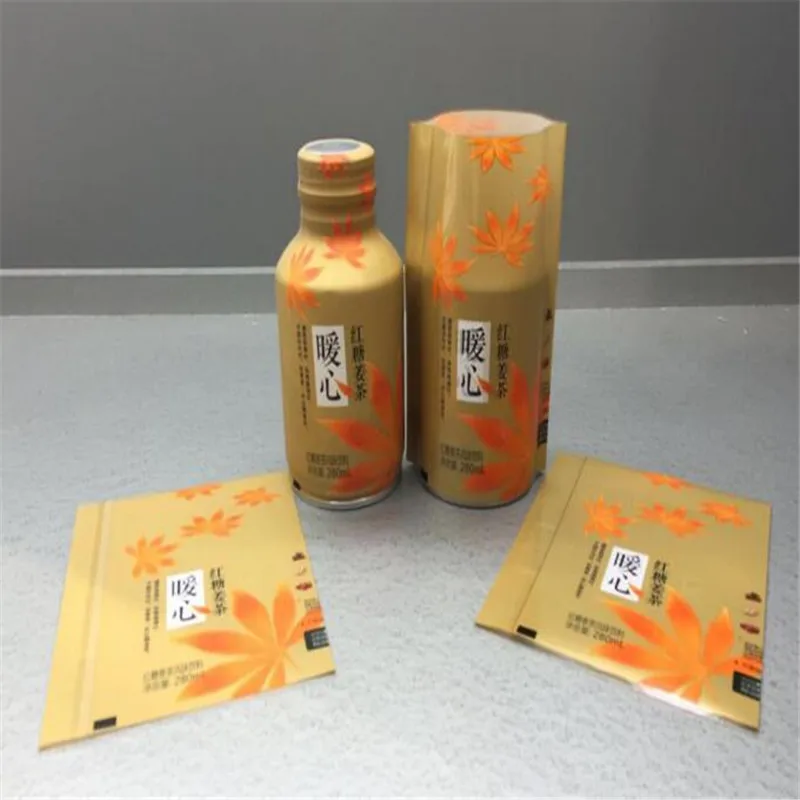 Minfly Digital Design Printing Custom PVC Film Plastic Heat Shrink Wrap Label /PET Shrink Sleeve for Wine Beverage Can Bottles