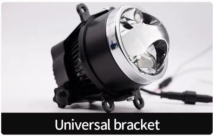 3 Inch Bi Led Laser Projector Lens Led Fog Lamps Waterproof 3 Colors 50W High Beam Low Beam LED Foggy Driving Light