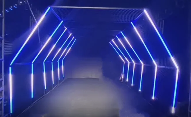 LED Tunnel Entrance Corridor Lighting with DJ Bar RGB Stage Lights