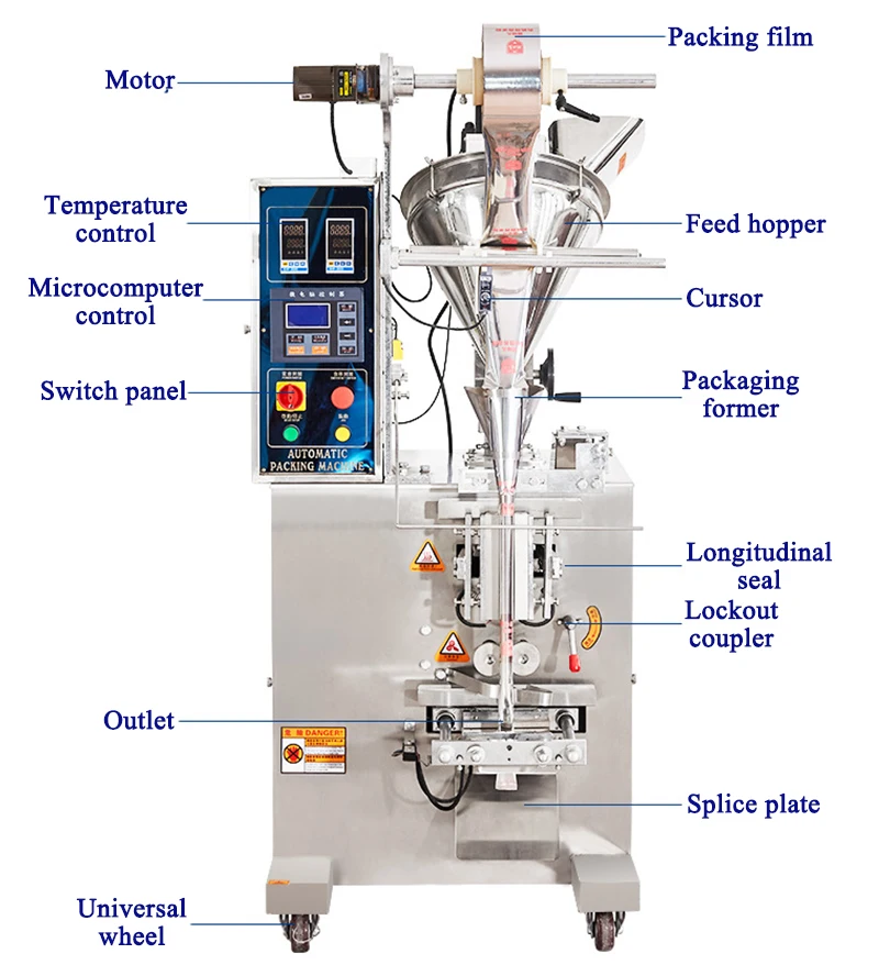 automatic pouch packing machine pouch bag packing machine and Rice Millet Nuts Raisins Whole grains Packing