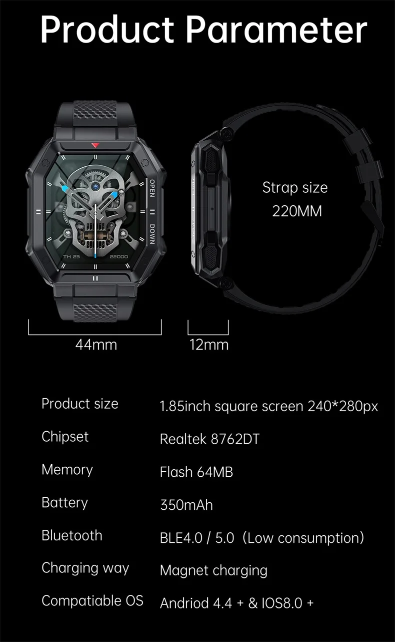 Reloj Inteligente K55 Smart Watch 1.85inch Heart Rate 350mAh Big Battery Outdoor Sports Watch for Man (16).jpg
