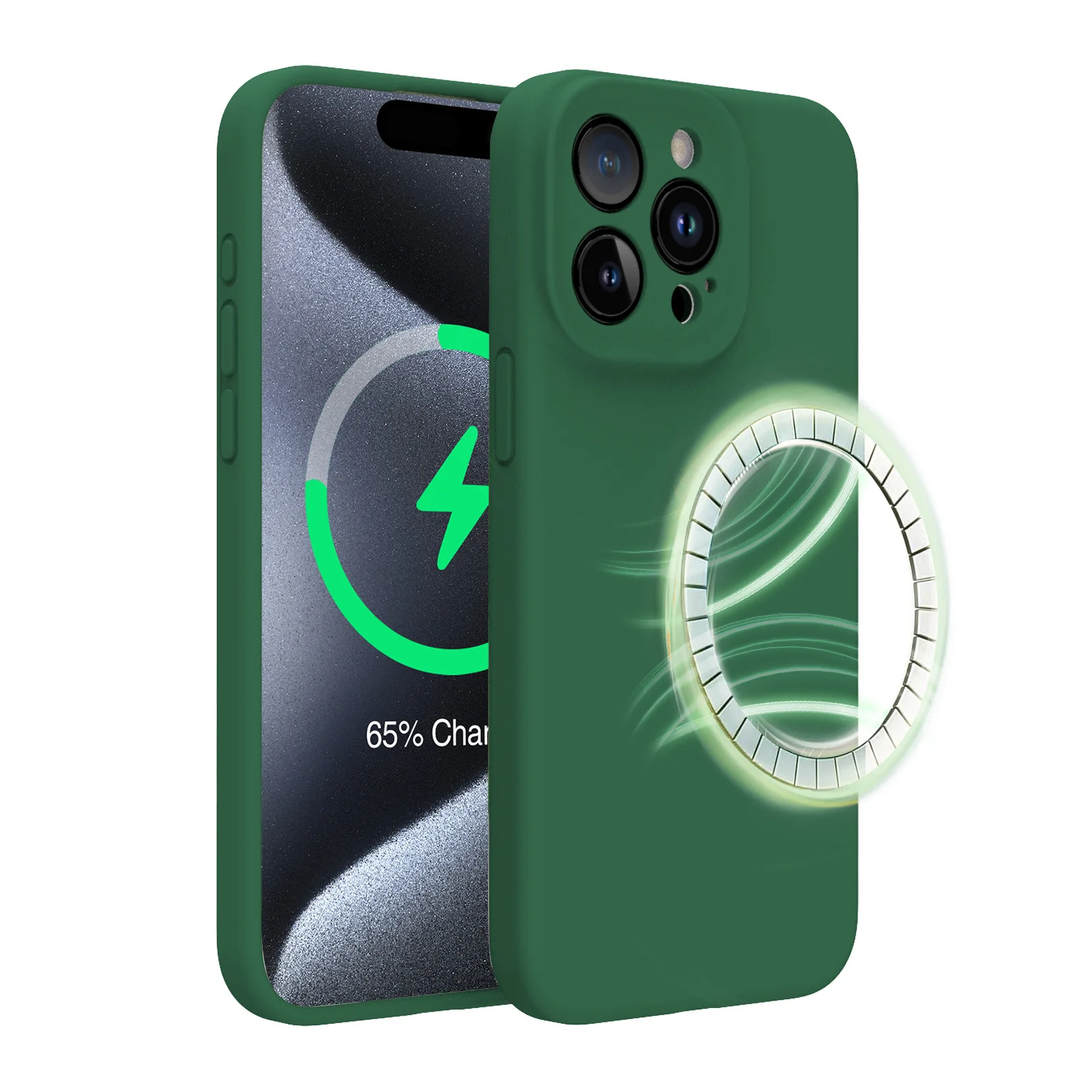 product premium anti fall magnetic liquid silicone case for iphone 17 air magnetic compatible slim protective  shockproof phone case-6