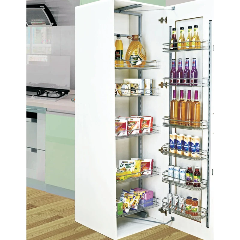Kitchen Cabinet Magic Corner Pull-out/Swing-out Storage Basket With Soft Close System VT-09.030