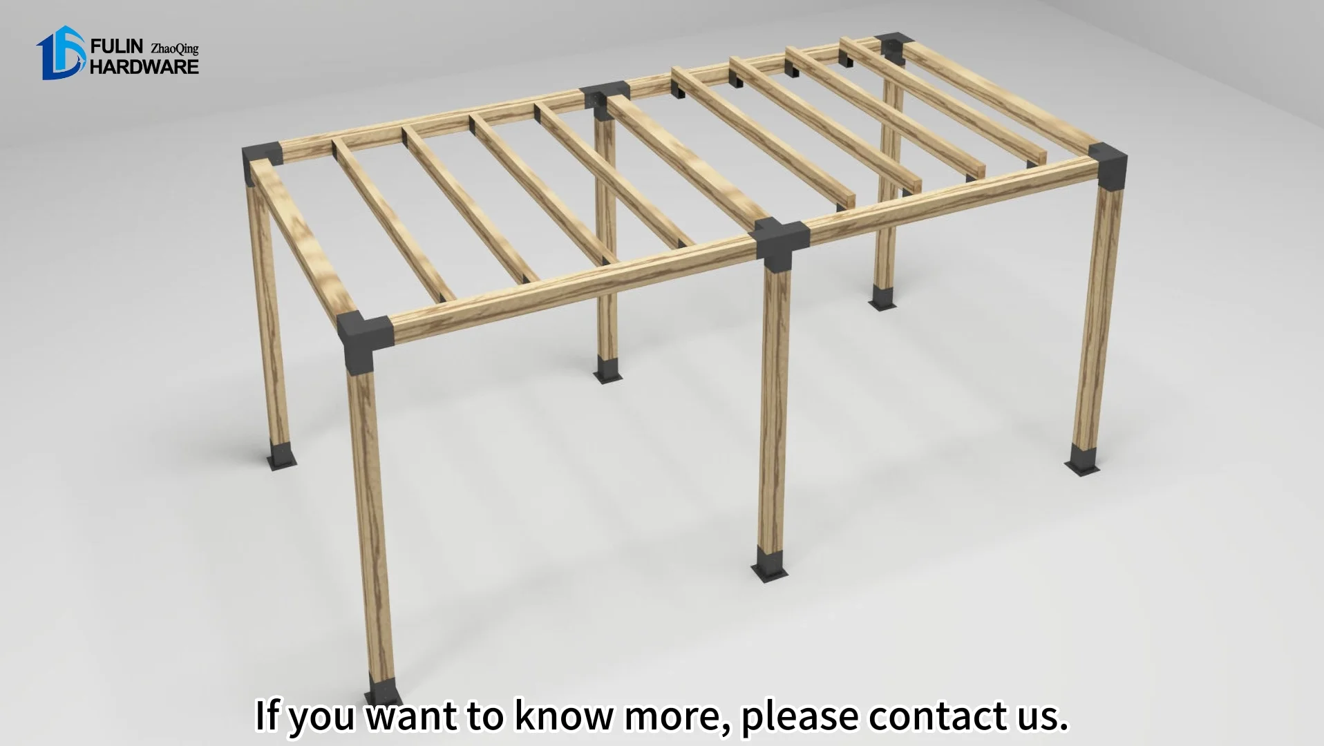 Durable Metal Pergola Bracket Kit for Outdoor Garden Wood Gazebo