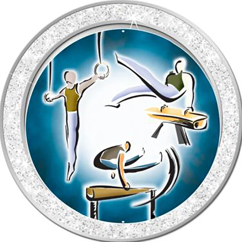 Благородный производитель металла гимнастика медаль значок на заказ логотип Трофи премии Craft булавки