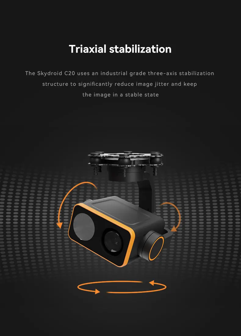 Skydroid C20 Gimbal kamera ile Agricultural Zoom üç eksenli gece görüş uzaktan kumanda tarım VTOL İha için