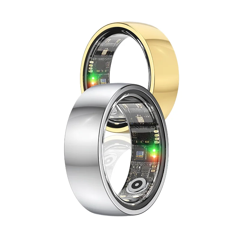 New Health Smart Ring with Blood Pressure & SpO2 Monitor, Heart Rate Sleep Tracking, IP68 Waterproof, 7 Days Battery for Sports