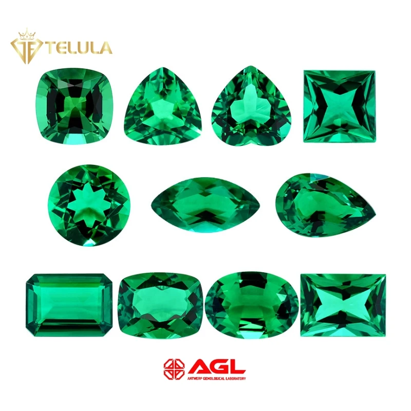Shop Synthetic Green Zambia Emeralds - Lab Grown Gemstones