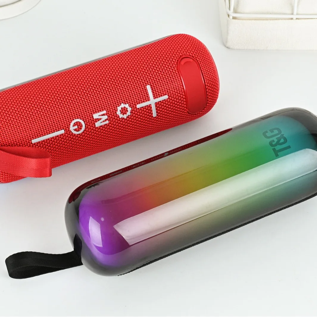 Tg-384 Mini Portable Bluetooth Speaker With Led Lights & Deep Bass