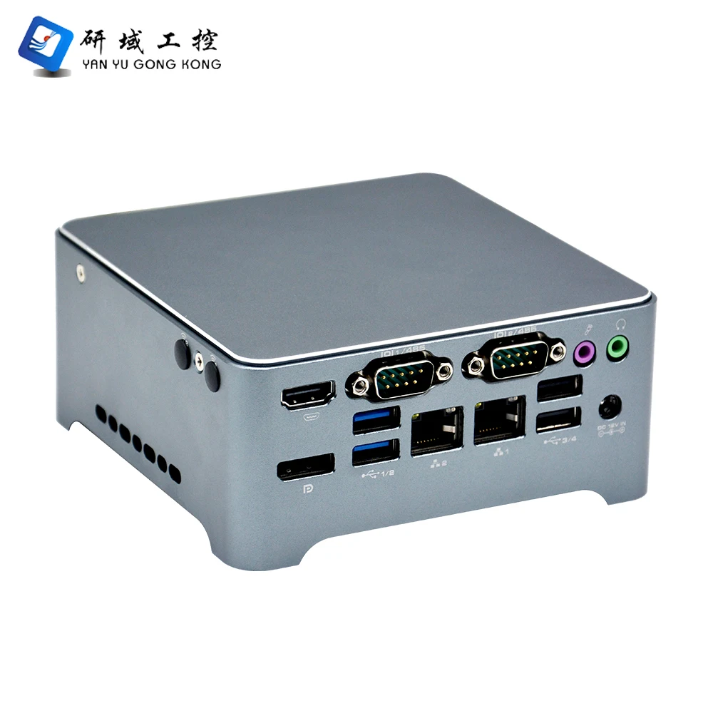 YENTEK Mini Computer Intel 5205U 2 DDR4 M.2 NVME Dual Ethernet RJ45 LAN 2 COM Dual Display HD DP Port Industrial Mini Pc