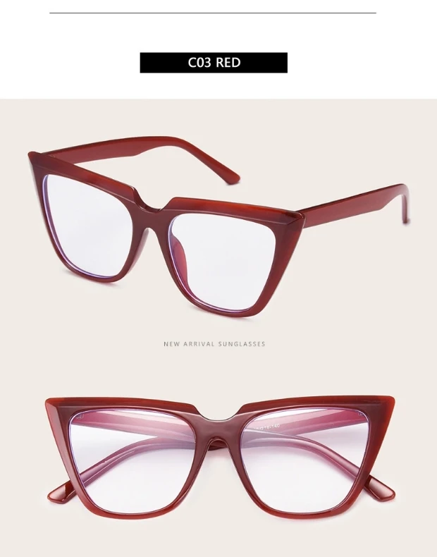 Oversized Cat Eye Anti Blue Light Glasses Newest Computer Anti Blue Light Blocking Glasses Custom