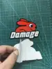 Die cut individual sticker with crack cutting on the back