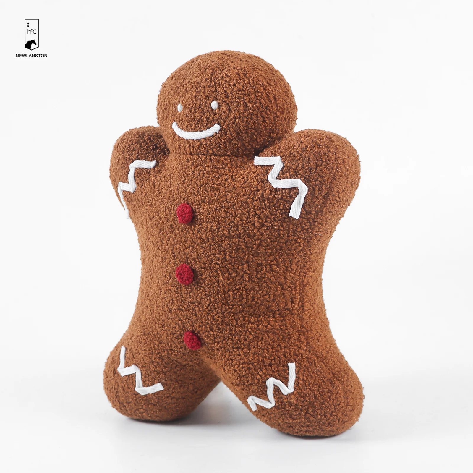 Christmas Decoration Cute Gingerbread Man Cushion Pillow With Filling