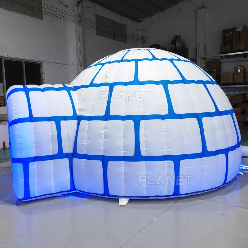 Giant Oxford Cloth Colorful Snow Igloo House Party Tent Inflatable Ice Tent for Event