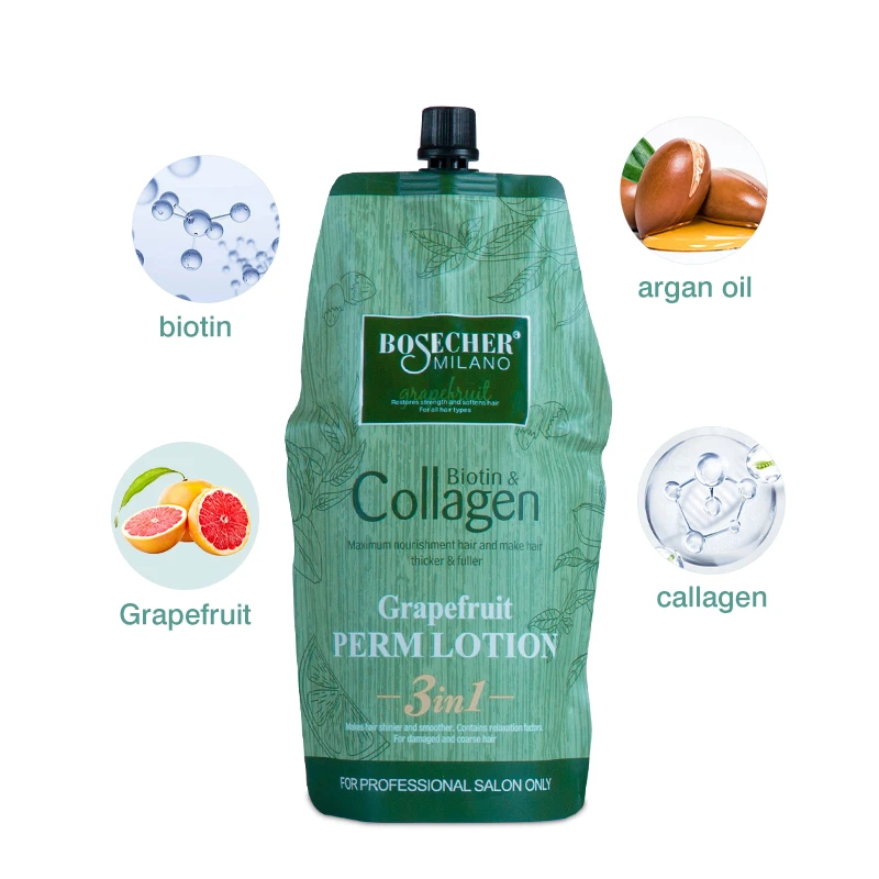 Biotin and Collagen Grapefruit Perm Lotion 3 in 1 Straight Hair Straight Perm