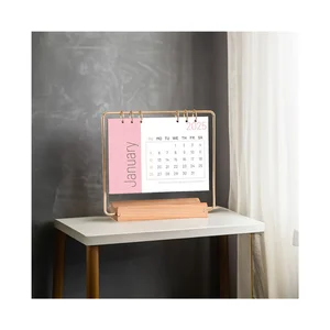 LOW MOQ 365 Days Monthly Diary Wood Desk Calendar Business Office Gift Agenda Custom Bible Verses Calendars for Christian Prayer