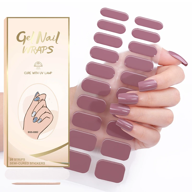 Easy Apply Long Lasting Nail Wraps Gel Nail Stickers With Uv Light New ...