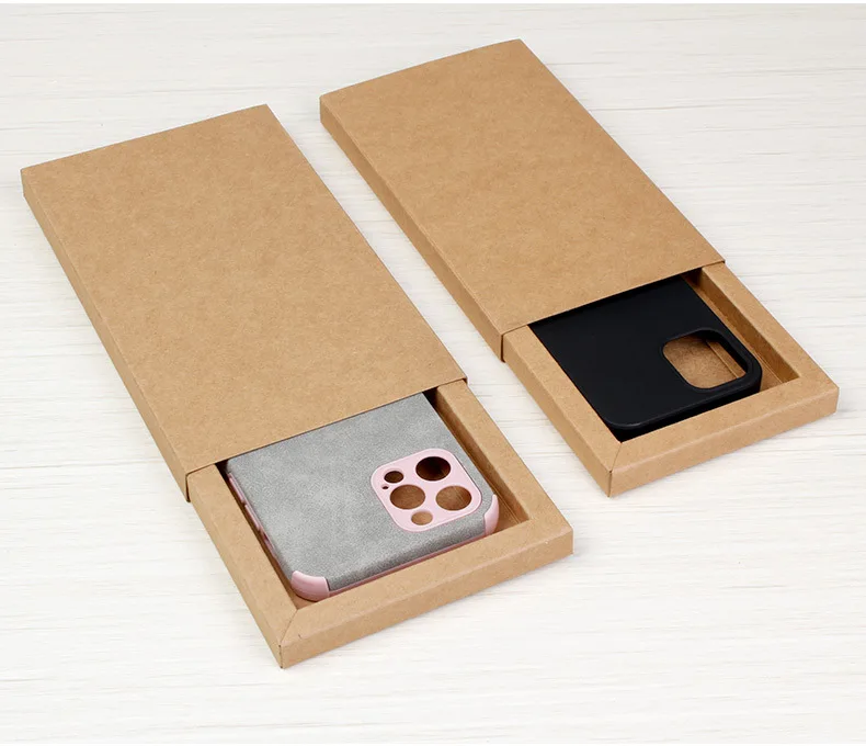 Custom Phone Cover Cell Cases Packaging Box FBK T771  Kraft Paper Packaging Pvc Packaging