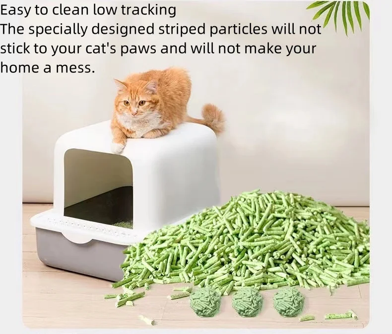 Cat Litter Made Of Tofu Material With Good Water Absorption And Quick Clumping To Cover Up Odors