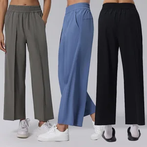 Custom Women Casual Straight-Leg Pants for Outdoor Sports Cycling Running Track Pants Home Commuting Yoga Fitness Loose Leggings
