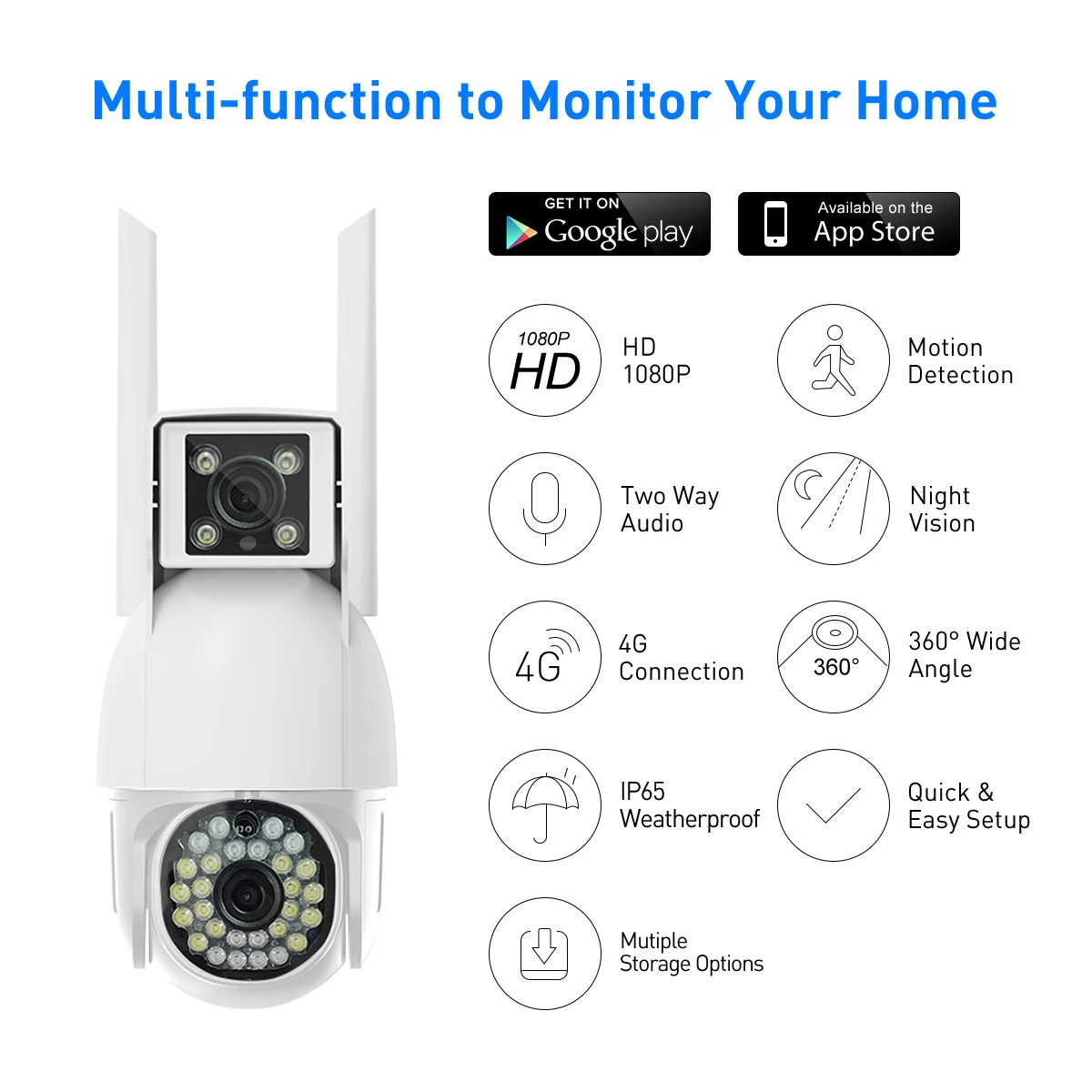 product v380 rv4 4g dual view 2mp indoor security camera hd ptz cctv with night vision alarm storage motion detection tf card cloud data-56