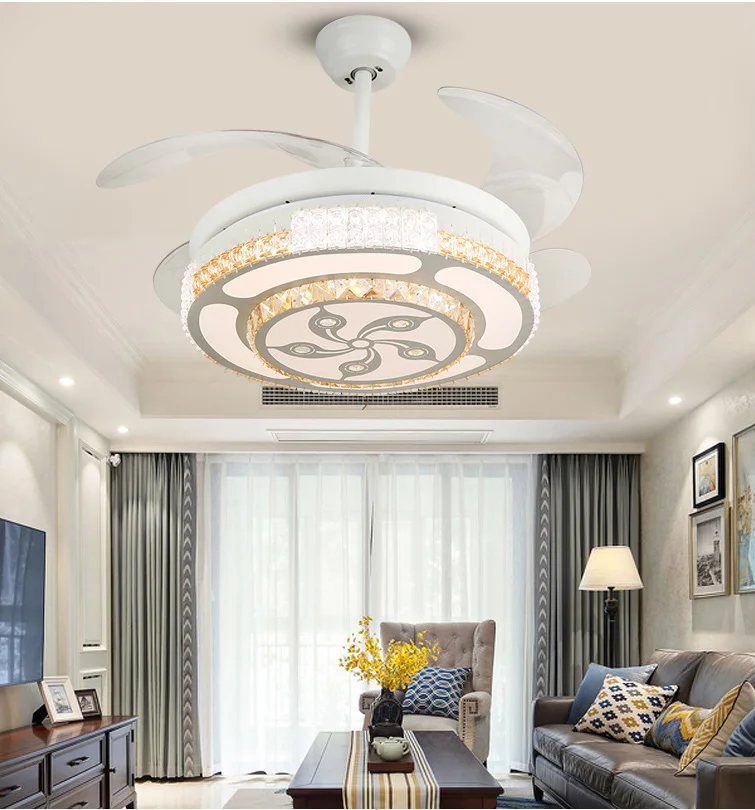 Modern ceiling fan light surface mounted led fan light with remote 42inch