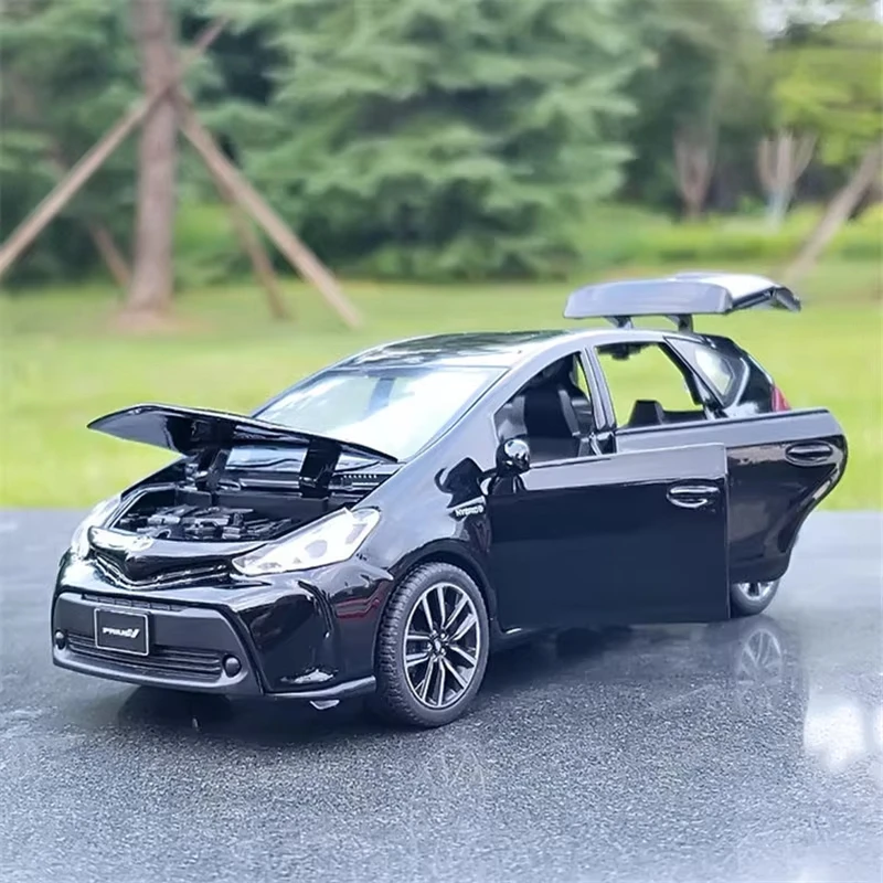 1/32 PRIUS Alloy Car Model Diecast Metal Toy Vehicles Car Model High Simulation Sound and Light Collection Children Gift Toy Car
