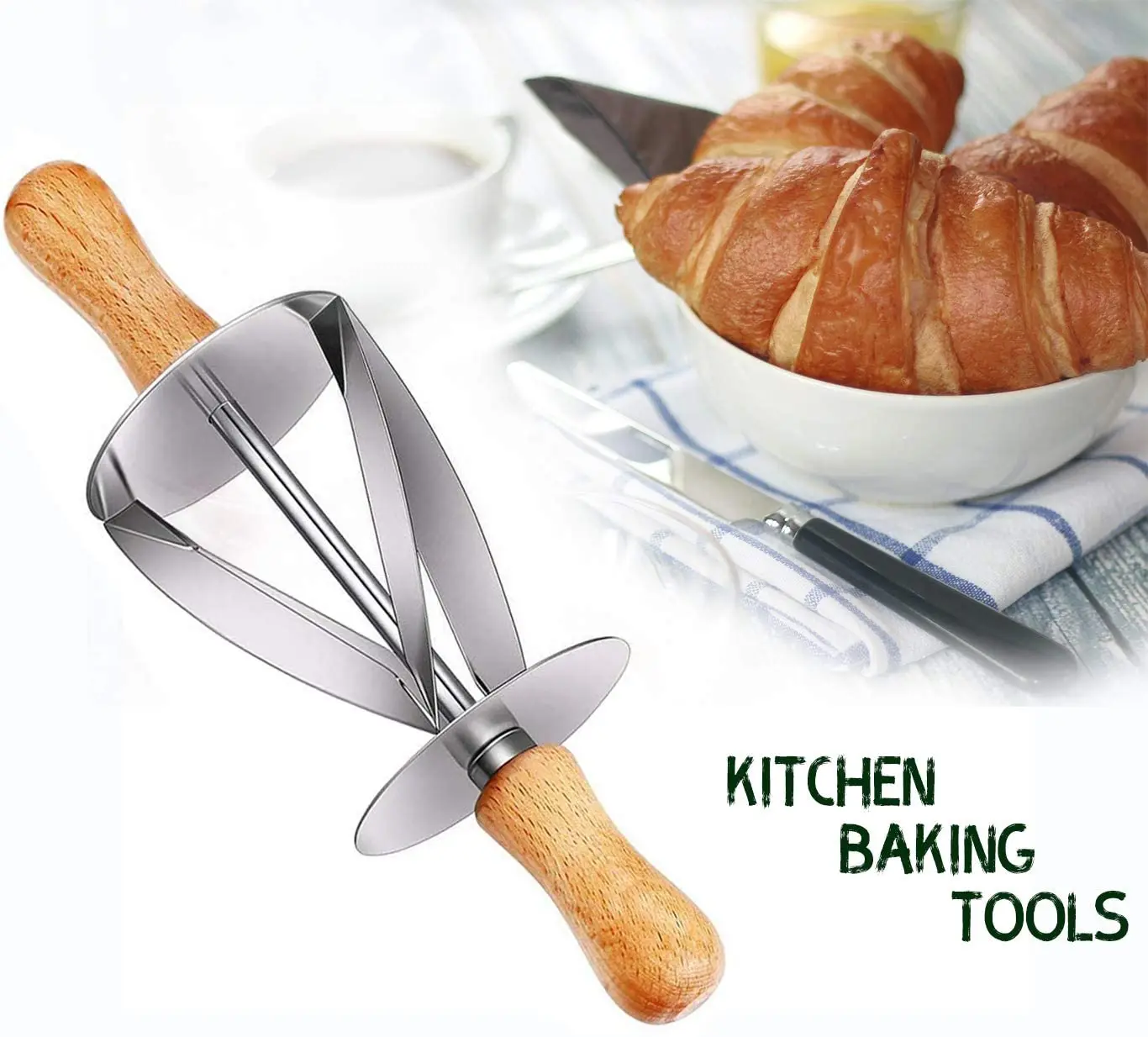 Rolling Cutter For Making Croissant Bread Wheel Dough Pastry Knife
