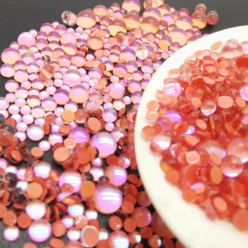 HZRcare Wholesale 5 mm Light Rose Pink Red Multiple Size Crystal Nails Flat Back Bulk Basic Colors Glass Rhinestones.jpg