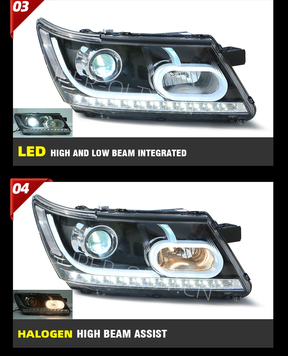Super Q Eagle Eyes 2015 2011 Journey Headlights For Dodge Journey 20092018 Led Headlight Front