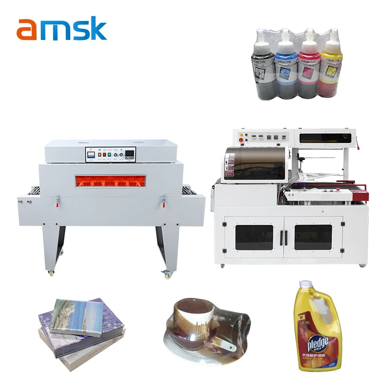 FL-450+BS-4020F Wholesale Automatic Sealing Cutting Machine and for Books Foodstuffs Extended Heat Shrinking Machine PE Shrink