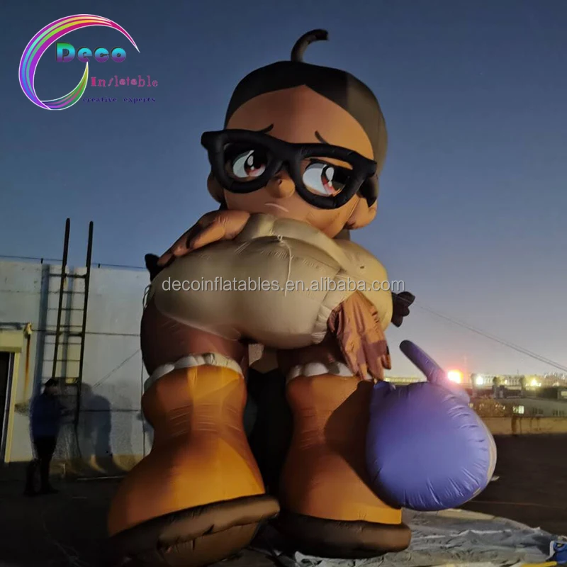 Custom Advertising Inflatable Cartoon Model Hand Bag Girl Inflatable ...