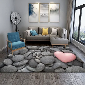 Modern Polyester Loop Pile Wall-to-Wall Carpet Soft Comfortable Home Restaurant Office Hotels PP Material Door Great Printing