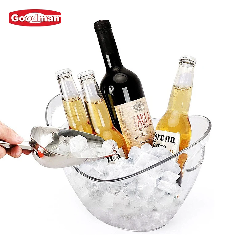 Nightclub Outdoor Party Transparent Bar  Whiskey Champagne Buckets Wine Beer Plastic Ice Bucket