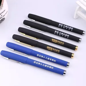 Factory Wholesale High Quality Business Advertising Gel Ink Pens Rubber Finished with Custom Logo Imprint Gel  Ball Pen